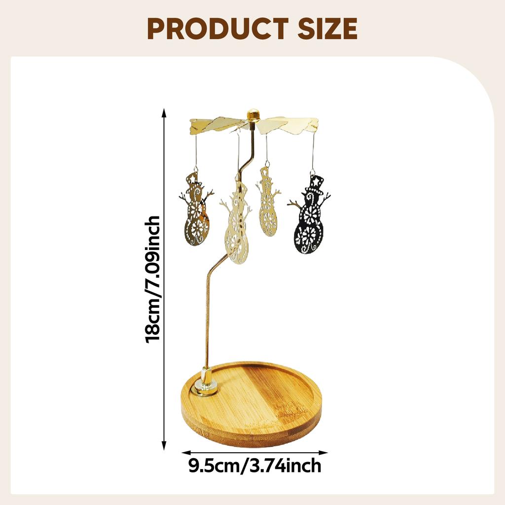 Metal Rotary Candle Holder Tea Light Candle Holder for Desktop Ornament Decor Rustic Wedding Table Decor Rotating Candlestick