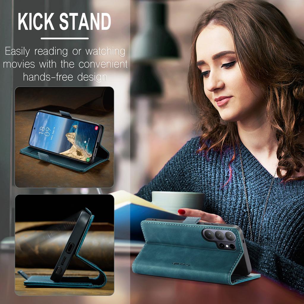 CaseMe High Quality Retro Magnetic Flip PU Leather Case for Samsung Galaxy S26 Ultra S25 S24 S23 S22 S21 S20 S10 S9 Wallet Cover