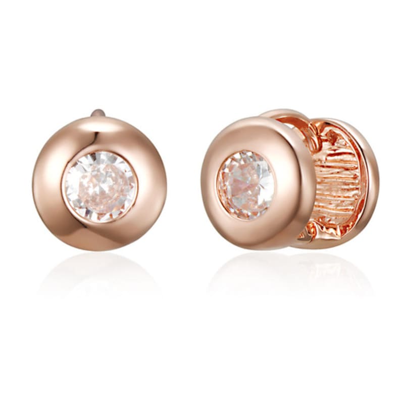 

ELLE Jewelry 14K GF Simple Circle One-Touch Earrings ELGPEE575 Re gold