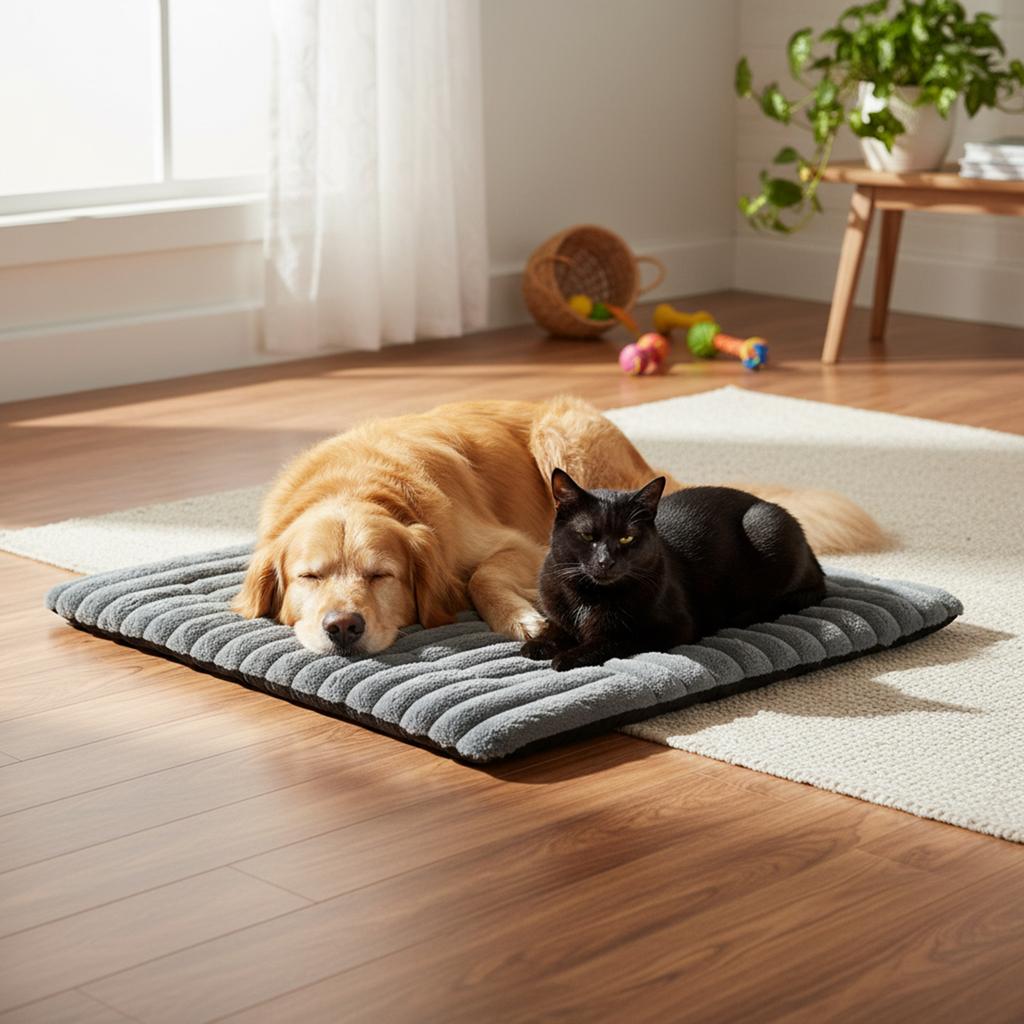 Universal Pet Sleeping Pad Fur Dog Cat Universal Comfort Warm Mat With Non Slip Bottom Soft Warm Cat Dog Cushion For Home Use