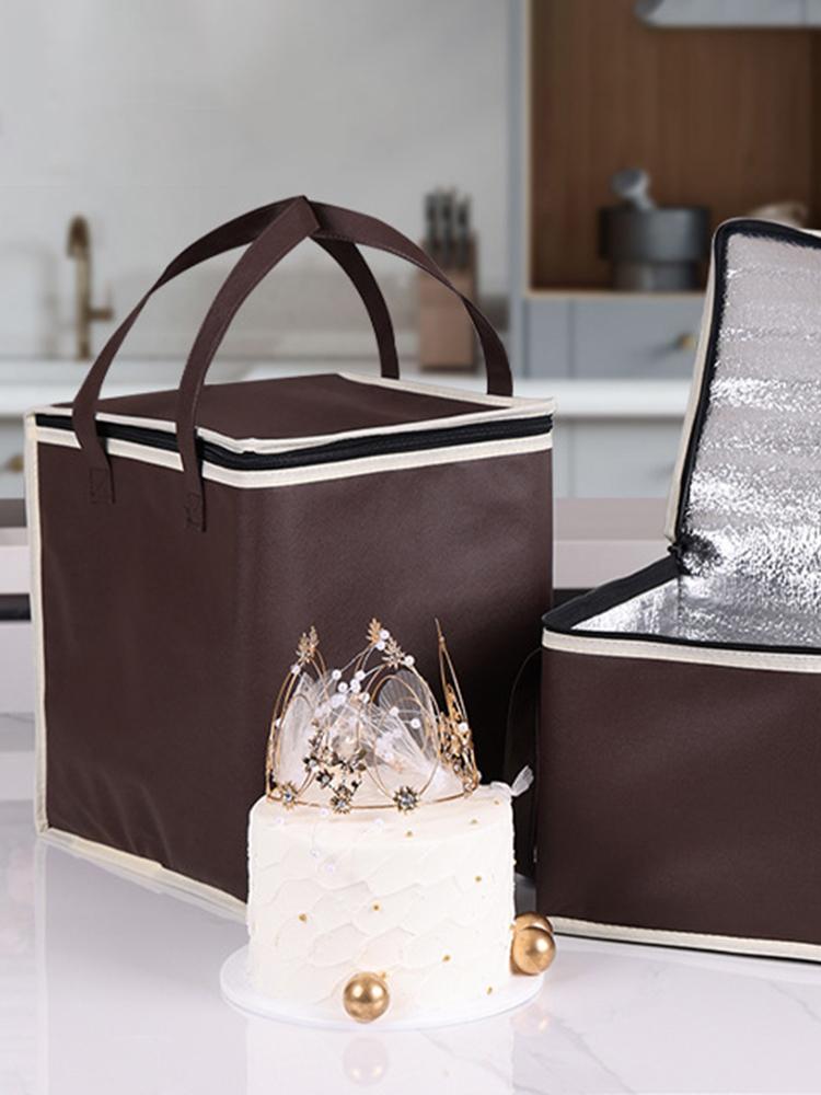 

Сумка-холодильник для торта на день рождения, утолщенная ручная сумка-холодильник из алюминиевой фольги на молнии