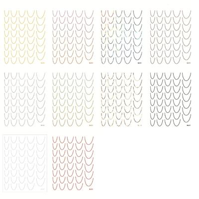 12 Sheets Gradient Color Line Nail Decals French Tip Nails Art Stickers French Line Nails Stickers Nails Art Decoration