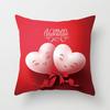New Valentine'S Day Red Rose Pillowcase Creative Wedding Home Decoration Cushions Cover Heart Shaped Pillow Case