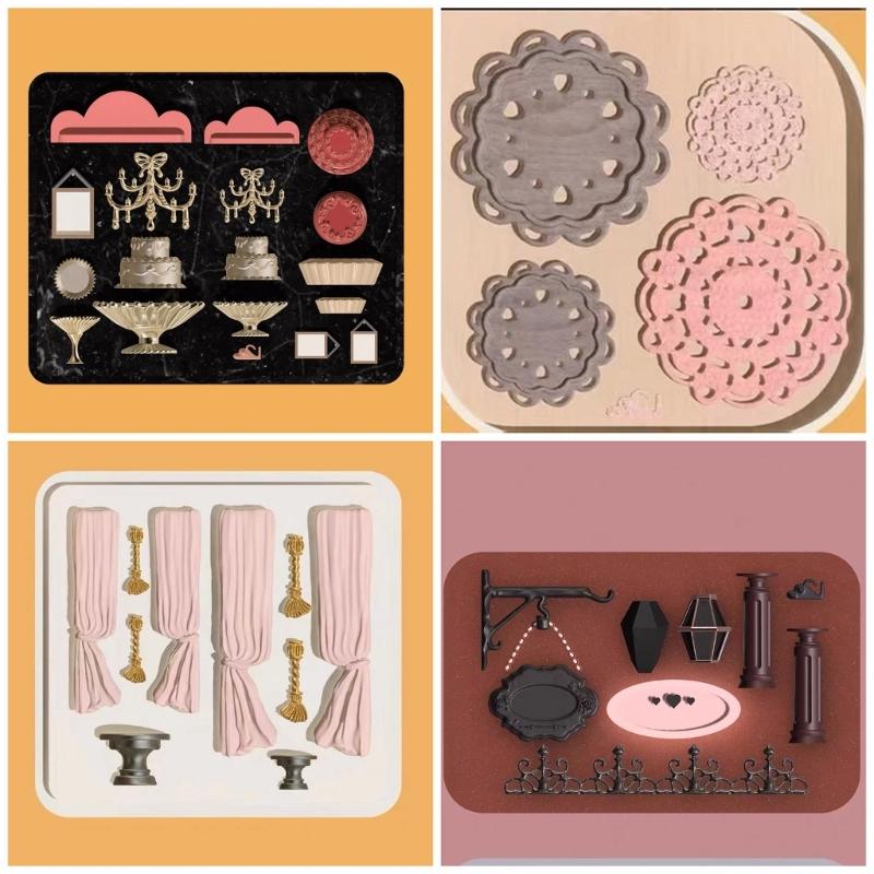 Flexible Silicone Molds Garden Accessories Shaped Epoxy Resin Mold Ornament Pendant Mould Practical Jewelry Making Tool
