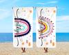 Rainbow Oversized Beach Towel Sandproof Comfortable Beach Towel Gift for Kids Son Daughter Summer Vacation Trip