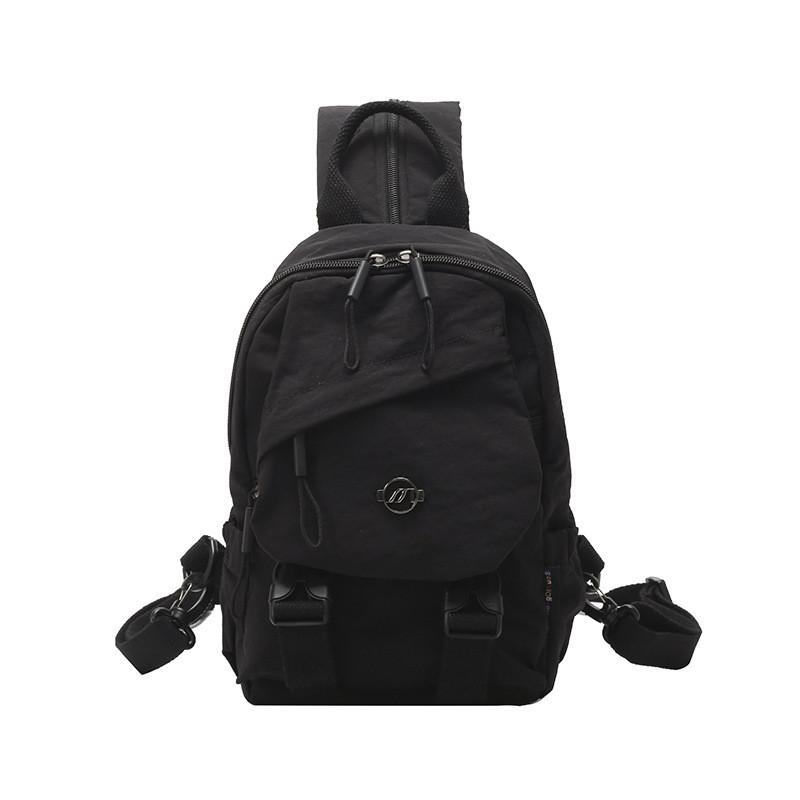 Color Solid Simple Casual Lightweight Neutral Backpack For Daily Activities