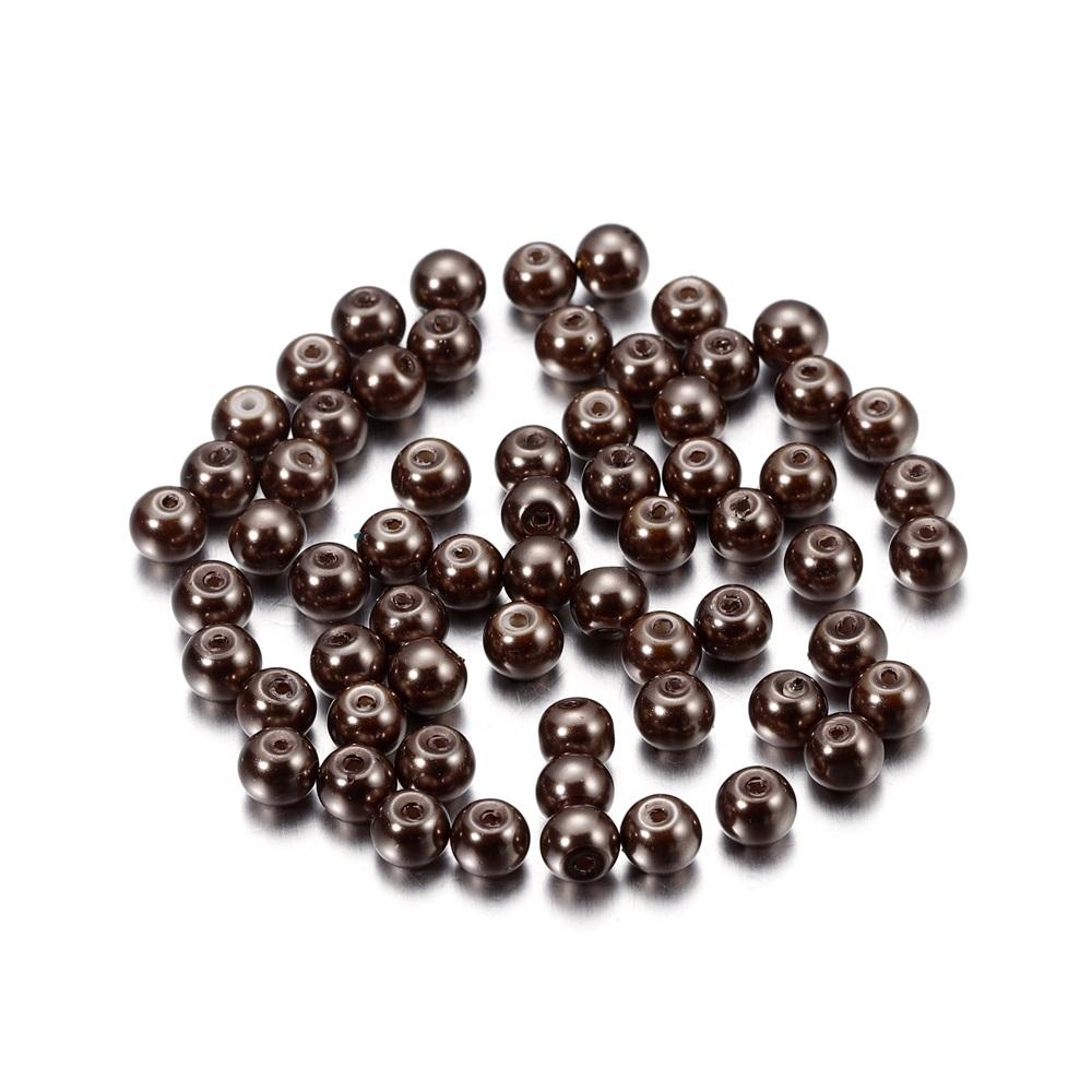 100pcs/lot 4-10mm Mixcolour Round Glass Beads Loose Beads Bracelet Earrings for DIY Jewelry Making Finding Accessories