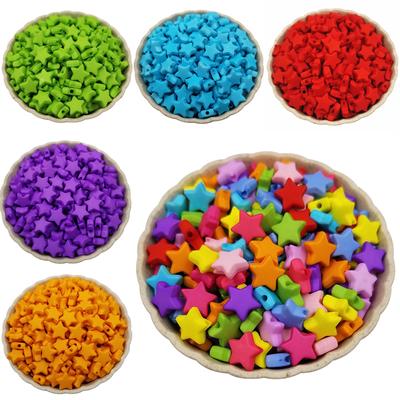 Home Party Supplies Lose Abstandsperlen Schmuckherstellung Großhandel Candy Color Modeschmuck Zubehör DIY Für Sternförmige Erkenntnisse 100 STK 9 mm