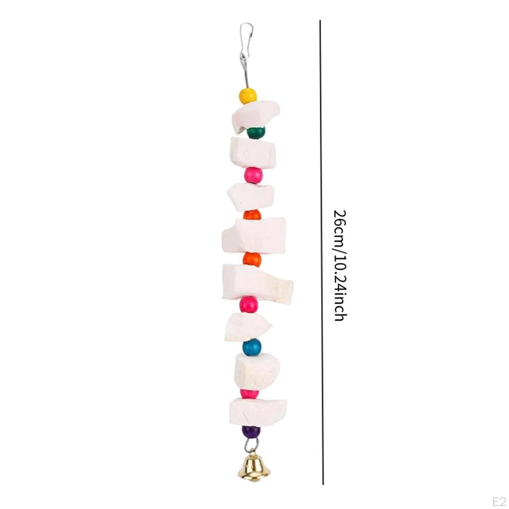 Parrot Chewing Toy with Bell Professional Bird Beak Grinding Stone for Budgies