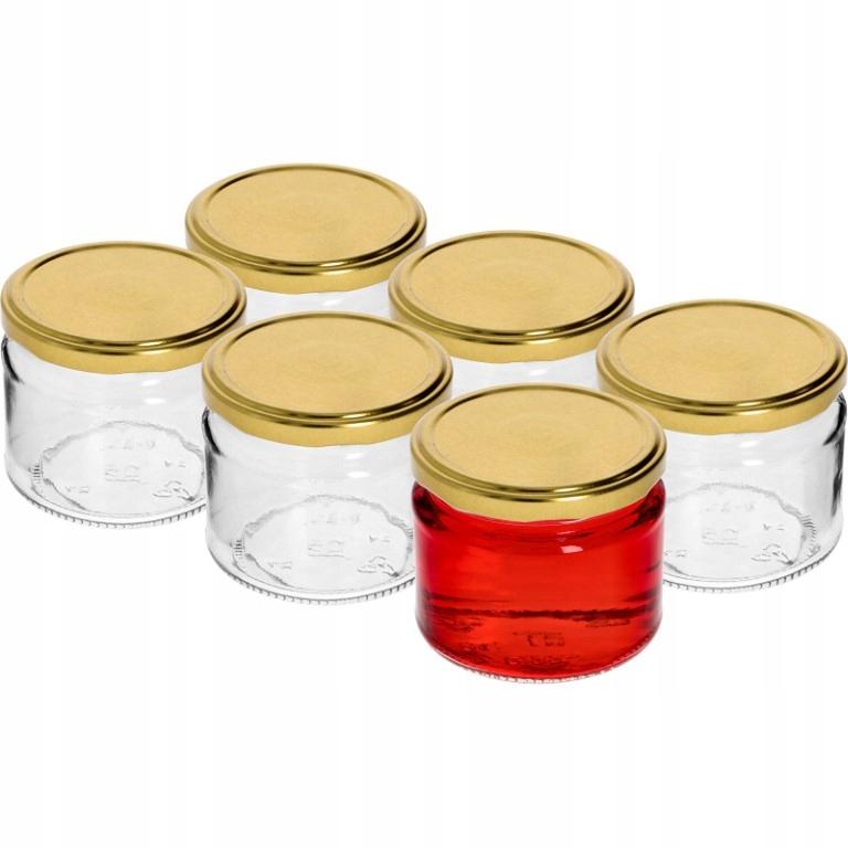 Jam jars with lids, 6 pcs, 330 ml
