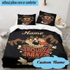 Custom Name 3PCS Troublemaker Taz Devil Bedding Set, Including 1pc Duvet Cover And 2pcs Pillowcases, Suitable for Dorms and Bedrooms Gift