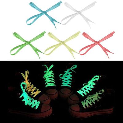 New 1pair Luminous Shoelaces Fluorescent Shoelace Sneakers Shoelace Glow In Dark Night Glowing Shoe Laces Shoestring
