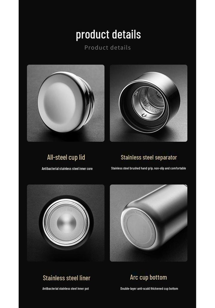 Portable Creative Stainless Steel Tea Infuser - Insulated High-End Cup