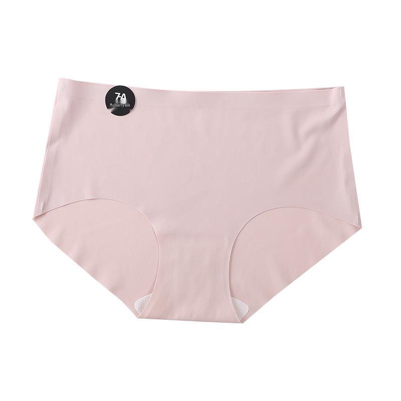 Women's Seamless Mid-Waist Yoga Panties - Ice Silk, Breathable, Quick-Drying, Antibacterial