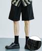 SSY Loop Stitch Turn-Up Half Pants Black