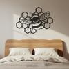 Metal Bee Wall Art Honeycomb Decor Bumblebee Gift for Home