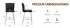 101cm High Black PU Material Bar Stool Two-Piece Set: Ergonomic Backrest, Comfortable and Stylish