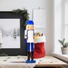 Christmas Nutcracker Decorative Nutcracker 14inch Wooden Figurine Decoration For Indoor Outdoor Home Porch Party Family Children