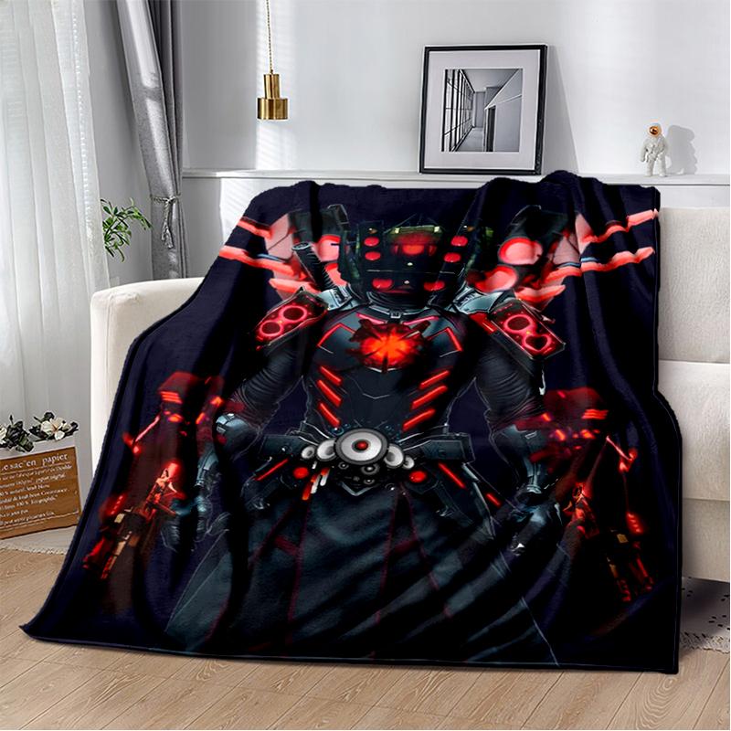 3D Skibidi Toilet Speakerman Cameraman TVman Flannel Blanket,Soft Throw Blanket for Home Bedroom Bed Sofa Travel Cover Kid Gift