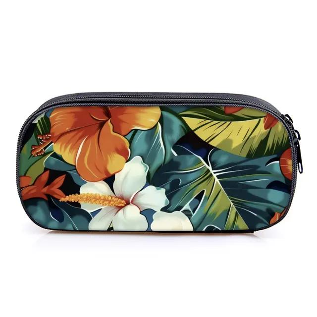 Hot Sales Flower Print Layered Fabric Pencil Case Quality 3D Cartoon Pen Bag Best Gift for Boys/Girls School & Office Use