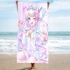 1pc Omgkawaiiangel Ame Chan Pastel Pink Twin Tail Anime Girl Beach Towel Microfiber Quick Dry Kawaii Bath Towel For Pool Beach