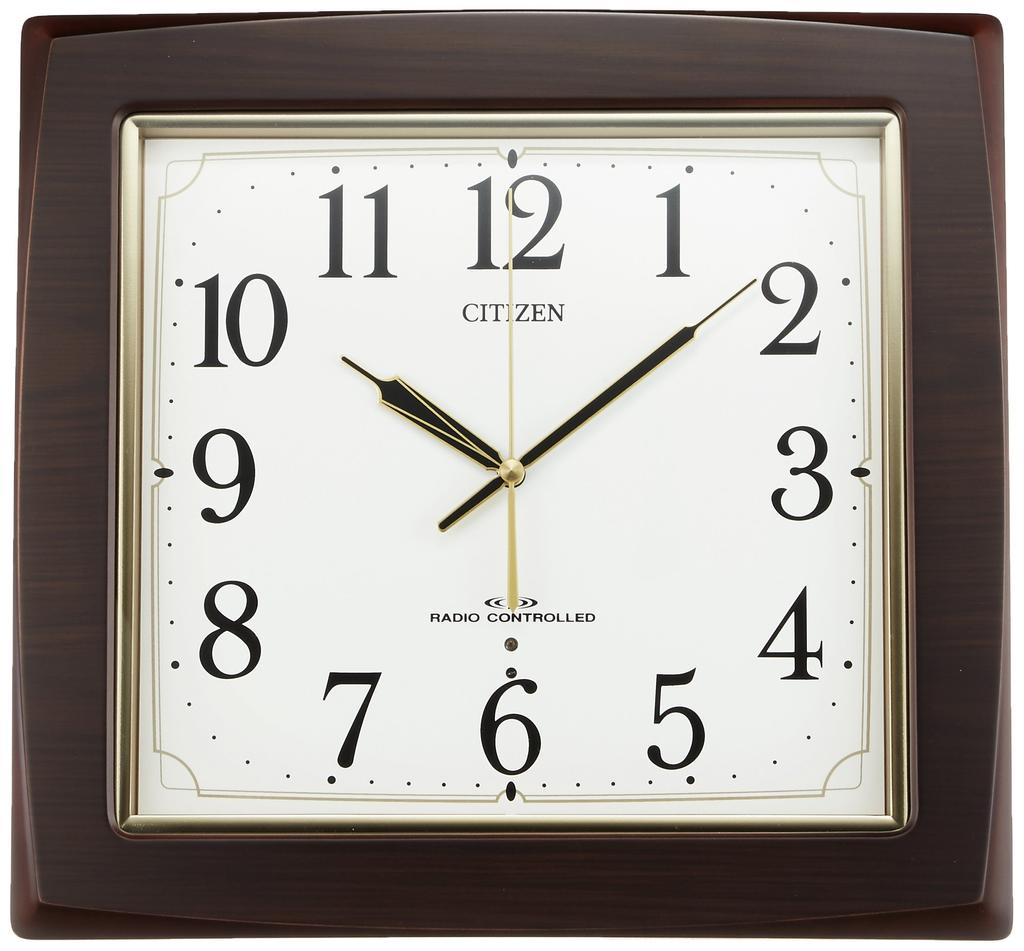 RHYTHM Citizen Wall Clock Radio Clock Continuous Second Hand Brown CITIZEN Nemurina Asuka 8MY455-006