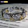 Luxury Ring Interlaced With Zircon Crystal Ring For A Woman'S Engagement Jewelry Gift