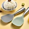 Stainless Steel Handle Silicone Rice Spoon Stand up High Temperature Resistant Non-Stick Home Electric Rice Cooker Spoon