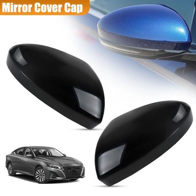 Glossy Black Left Right Exterior Rearview Mirror Cover Cap For Nissan Altima 2024 Door Wing Mirror Cap