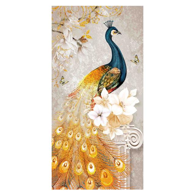 Dipinti su tela di animali nordici colorati pavoni Poster e stampe moderni Immagini di arte della parete per la decorazione del soggiorno Cuadros