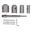 Zestaw otwornic 30mm 40mm 50mm 65mm z 3 wiertłami rdzeniowymi Otwornica do betonu cementu ściany z cegły wiercenie