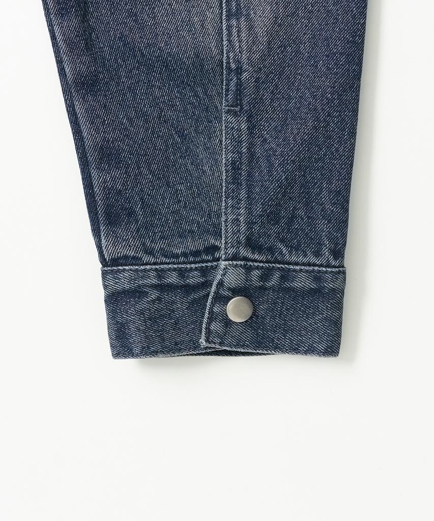 Excontainer Crop Field Denim Jacket (Washed Indigo)