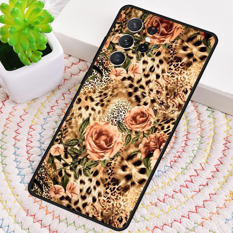Luxury Tiger Leopard Silicone Phone Case For Samsung Galaxy note 10 pro S26 S25 S24 S23 S22 S21 Plus S25Ultra Capa Cover
