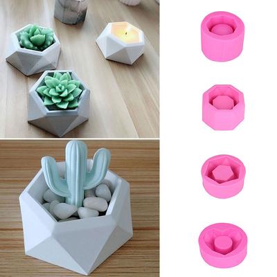 Silicone Succulent Plant Flower Pot Mold Candle Holder Resin Craft Making Tools
