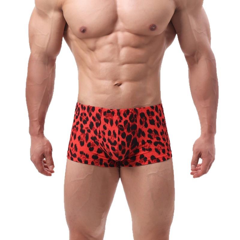 Herren Leopardendruck Atmungsaktive Boxershorts B23-1