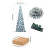 Christmas Tree Faux Christmas Tree Realistic Snowflake Design 59IN Ornament For Home Indoor Porch Tabletop Holiday Apartment
