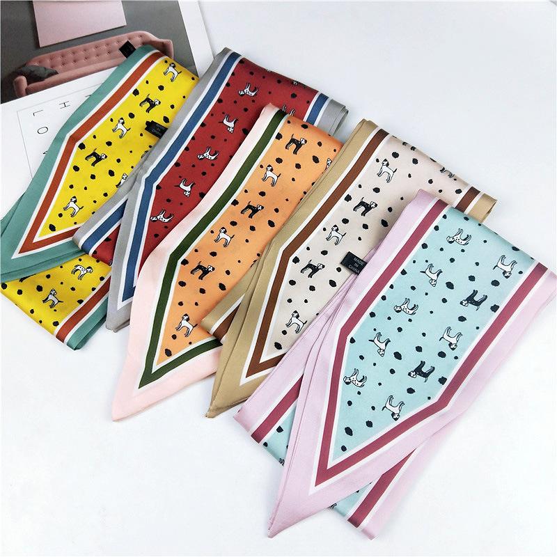 Doppelseitiger Spitzschal für Damen im Frühling und Herbst, dünnes und langes Band, Handgelenk-Taschengurt, vielseitiger dekorativer kleiner Schal