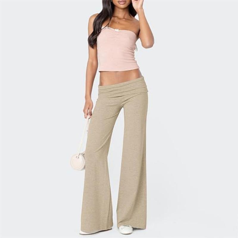 Women Casual Flared Yoga Pants Comfortable Sports Workout Long Trousers