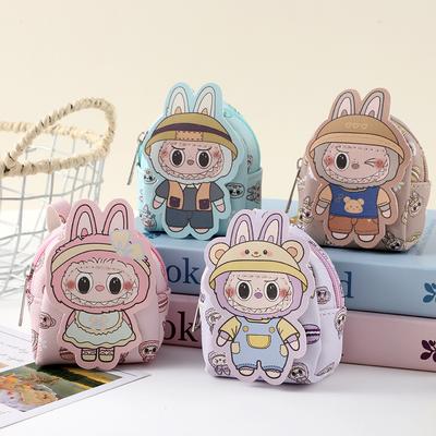 New Cute and Fashionable Labubu Wallet Keychain Cartoon Doll Keybag Earphone Storage Bag 5453 CLE