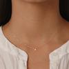 Aide 925 Silver Korean Style Simple Round CZ Zircon Pendant Necklaces For Women Elegant Stackable Clavicle Chain Choker