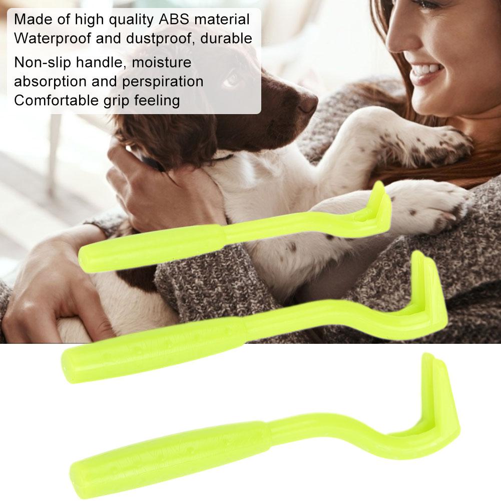2 Sets of ABS Green Pet Tick Remover Bug Catcher Flea Tweezers Groom Tool for Dogs Cats General