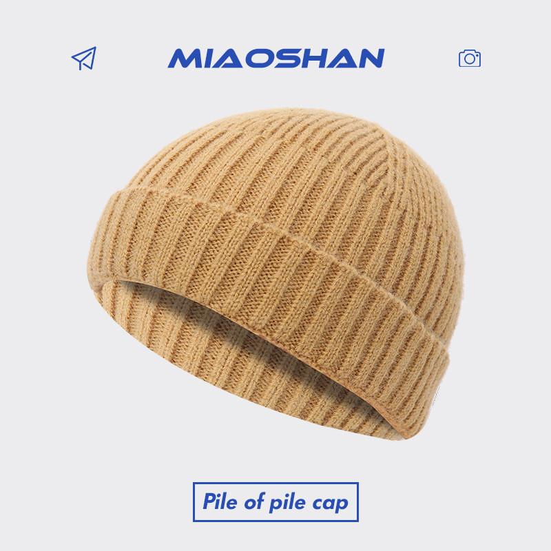 Cotton Unisex Fashionable Knit Hat Soft Round Top Beanie For Cold Seasons