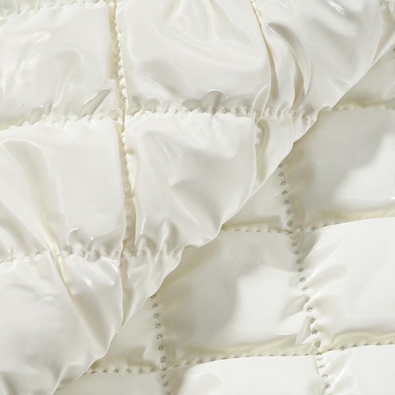 Ultrasonic Quilted Wireless Fabric Plaid Down Jacket PU Handbag Leather Fabric