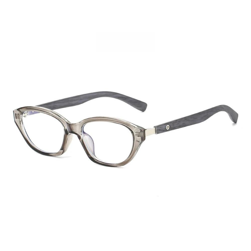Women'S Imitation Wood Luxury Cat-Eye Reading Glasses Trend High-Definition Comfortable Durable Anti-Blue Eyeglasses 0 To +4.0