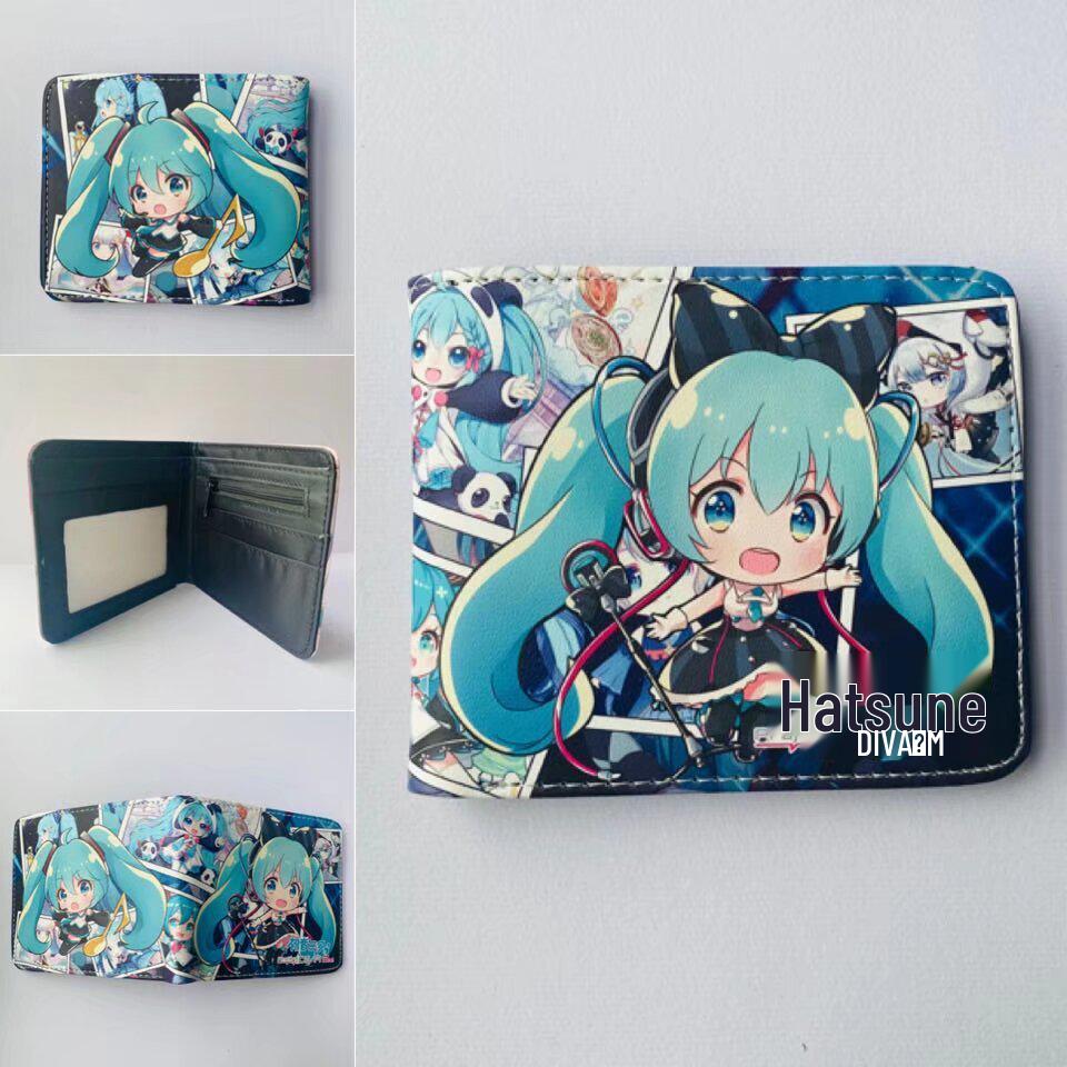 Hatsune Miku Anime Portemonnee & Kaarthouder - Heren & Dames Lederen Portemonnee met Geldclip.