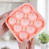 Ice Cube Mold Covered Dust-Proof Silicone Ice Cube Maker with Water-Draining Design 9-Compartment Food-Grade Silicone Football Shape Ice Ball Tray