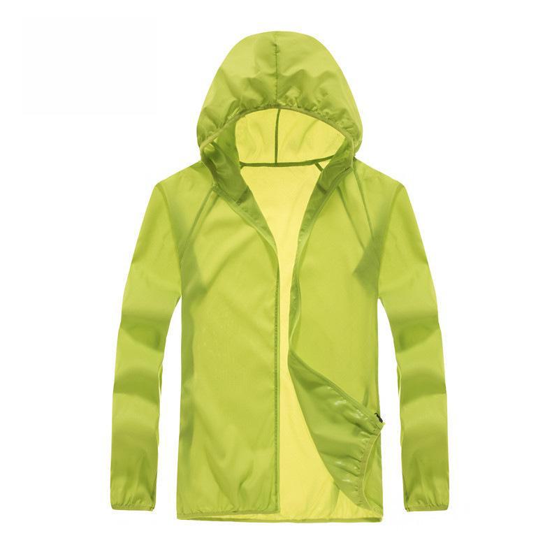 

Женская легкая летняя ветровка с защитой от солнца и логотипом — унисекс-дизайн для активного отдыха XL флуоресцентный зеленый