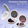 Sonnencreme UV-Spiegel Smart Tragbar Kompakt Handheld Mini Make-up Schminkspiegel Beauty Tasche Kosmetik Reise Aufhellungslicht Zuhause Art Deco