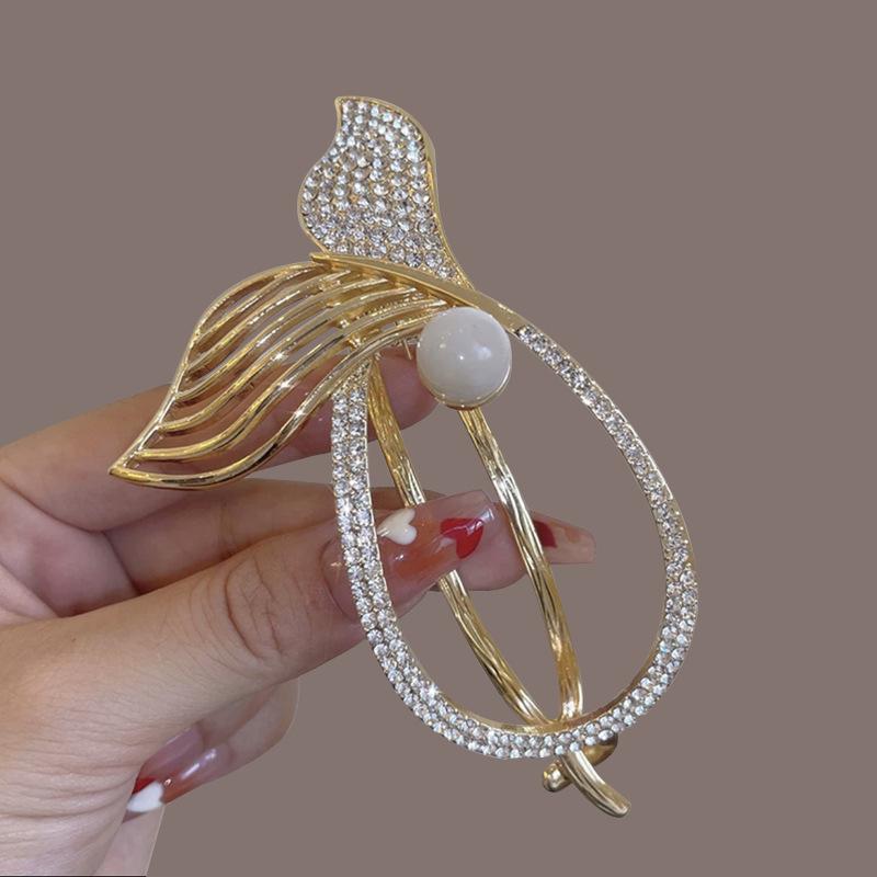 11cm Trendy Tassel Metal Hair Claw Clip - Women's Elegant Updo Hair Accessory