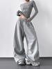 2025 Autumn Women's Tall Hip Hop Cargo Sweatpants - Casual Jazz Dance Drapey Sport Pants